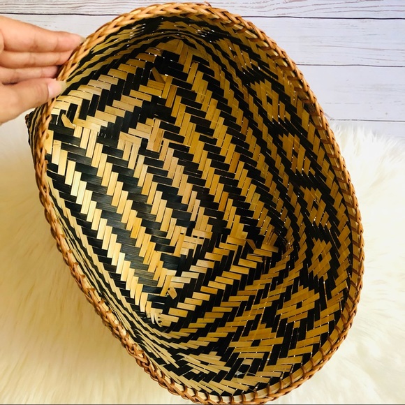 Artisan Oval Boho Basket - Picture 5 of 16